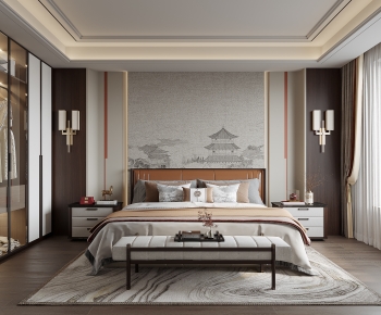 New Chinese Style Bedroom-ID:470012908
