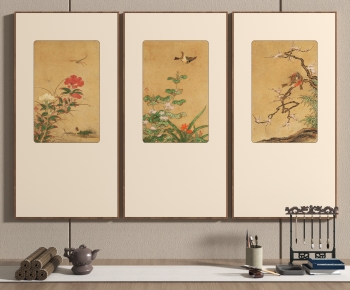 新中式花鸟装饰画-ID:474426032