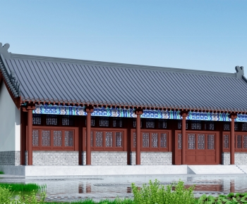 Chinese Style Ancient Architectural Buildings-ID:234736924