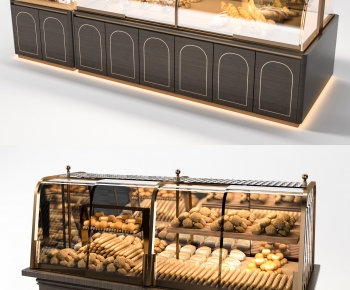 现代面包甜品展示柜-ID:136159908