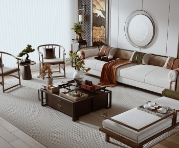 New Chinese Style Sofa Combination-ID:873397112