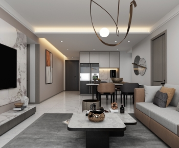 Modern A Living Room-ID:486870055
