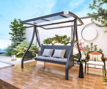 New Chinese Style Hanging Chair-ID:860054973