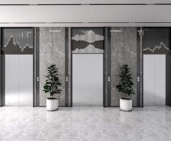 Modern Office Elevator Hall-ID:663548959
