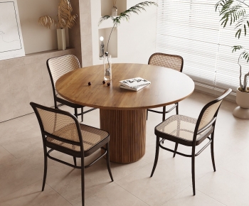 Wabi-sabi Style Dining Table And Chairs-ID:287920009