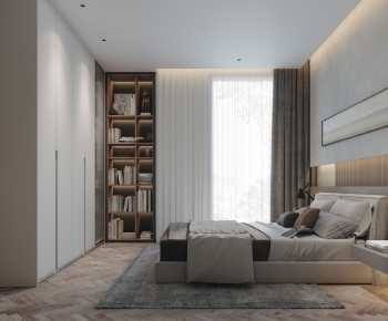 Modern Wabi-sabi Style Bedroom-ID:849957946