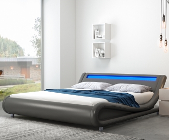 Modern Double Bed-ID:638497117