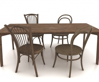 Wabi-sabi Style Dining Table And Chairs-ID:727072954