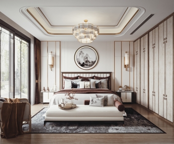 New Chinese Style Bedroom-ID:612824929