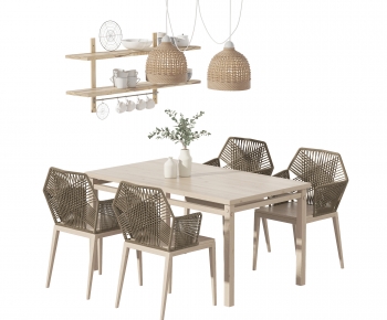 Wabi-sabi Style Dining Table And Chairs-ID:388685946