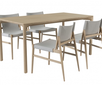 北欧长方形餐桌椅-ID:158713101