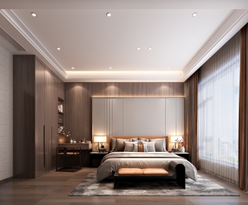 New Chinese Style Bedroom-ID:874378924