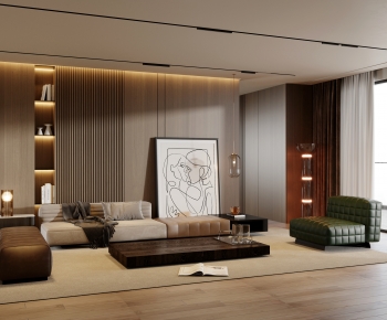 Modern A Living Room-ID:509151946