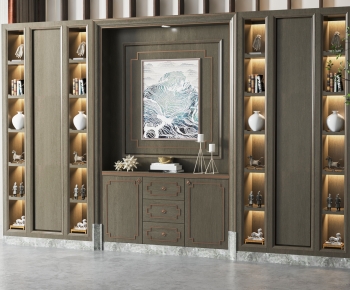 New Chinese Style Decorative Cabinet-ID:638470685