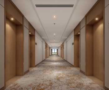 Modern Corridor Elevator Hall-ID:648376942
