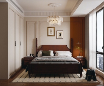 French Style Retro Style Bedroom-ID:264235976