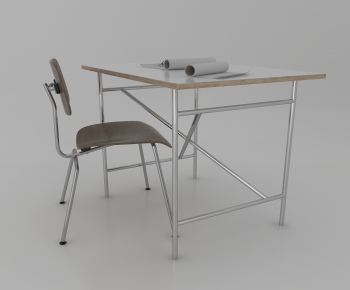 Modern Computer Desk And Chair-ID:276598935