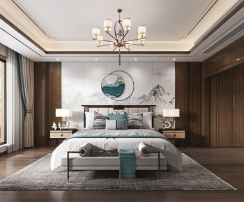 New Chinese Style Bedroom-ID:521609076