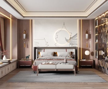 New Chinese Style Bedroom-ID:750266087