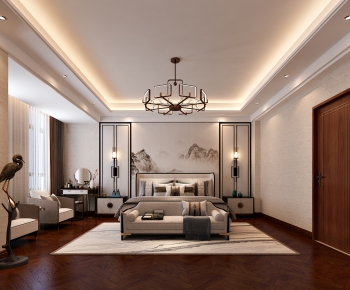 New Chinese Style Bedroom-ID:251928094