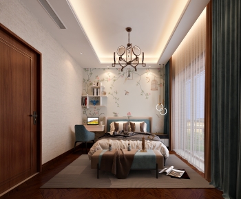 New Chinese Style Bedroom-ID:957114936