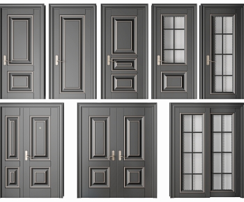 Modern Unequal Double Door-ID:159951938
