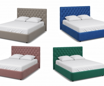 Nordic Style Double Bed-ID:341608058