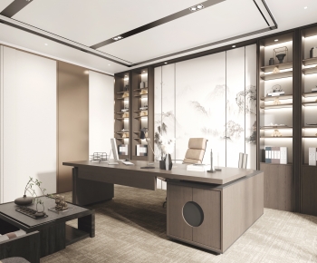 New Chinese Style Manager's Office-ID:979046115