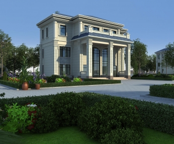 Simple European Style Villa Appearance-ID:594028952