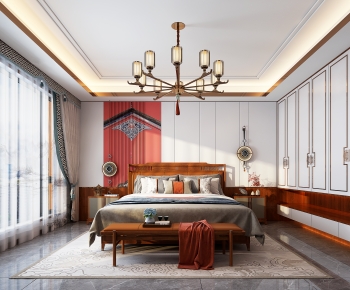 New Chinese Style Bedroom-ID:293248899