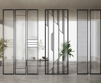 Modern Glass Screen Partition-ID:715873006