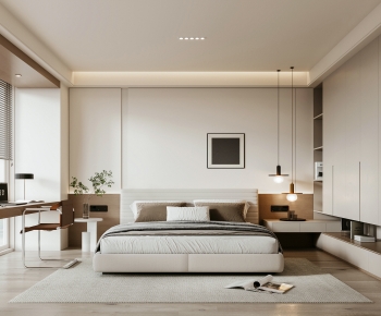 Modern Wabi-sabi Style Bedroom-ID:126528029
