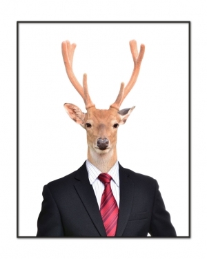 人身鹿头装饰画-ID:5601284