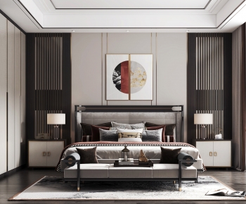 New Chinese Style Bedroom-ID:393245943