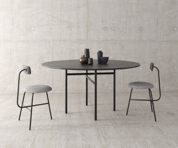 Industrial Style Dining Table And Chairs-ID:978554013
