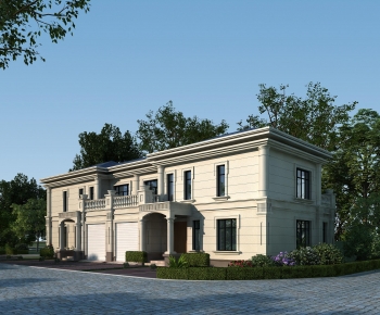 Simple European Style Villa Appearance-ID:367917061