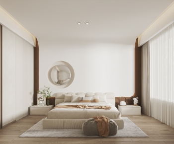 Modern Wabi-sabi Style Bedroom-ID:728014952