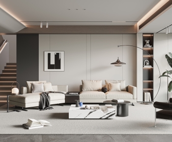 Modern A Living Room-ID:491483937
