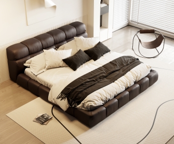 Modern Double Bed-ID:858705046