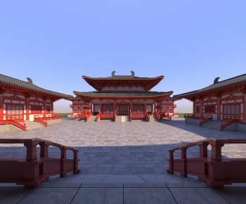 Chinese Style Ancient Architectural Buildings-ID:457197901