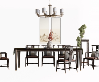 New Chinese Style Dining Table And Chairs-ID:799720055