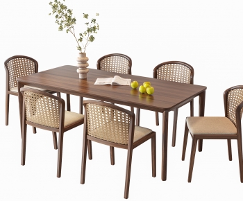 现代长方形餐桌椅-ID:260984905
