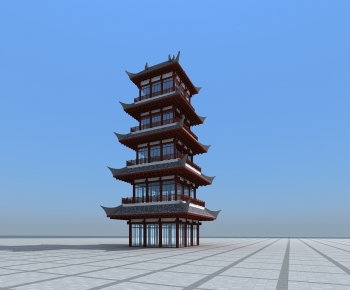 Chinese Style Ancient Architectural Buildings-ID:694571973
