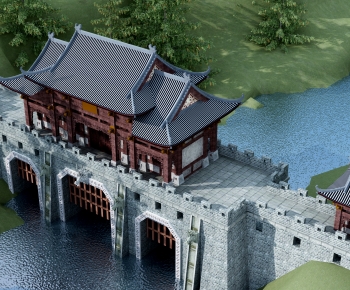 Chinese Style Building Appearance-ID:808588038