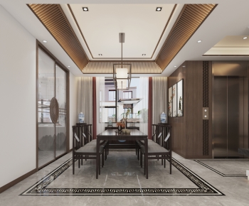 New Chinese Style Dining Room-ID:916734933