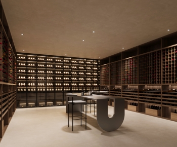 Modern Wine Cellar/Wine Tasting Room-ID:511836059