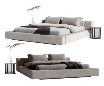 Modern Double Bed-ID:858517891
