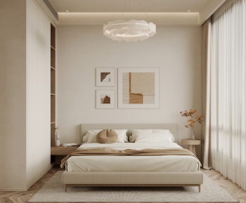 Wabi-sabi Style Bedroom-ID:800849916