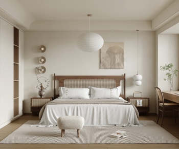 Wabi-sabi Style Bedroom-ID:450216055