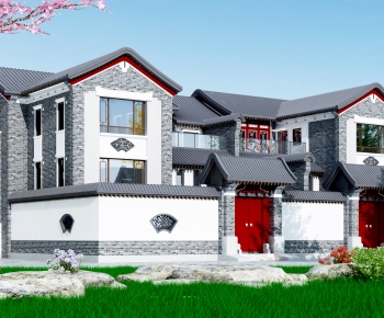 Chinese Style Villa Appearance-ID:342953928
